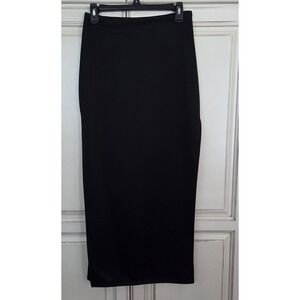 Vtg Maxi Skirt Women's Sm 90s Y2k Black Slit Minimalist Bodycon Punk I Love It M